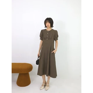 📍พร้อมส่ง1-2วัน📍 mira dress เดรสยาวใส่ทำงาน ไปคาเฟ่ สไตล์มินิมอลโทนสีสุภาพ