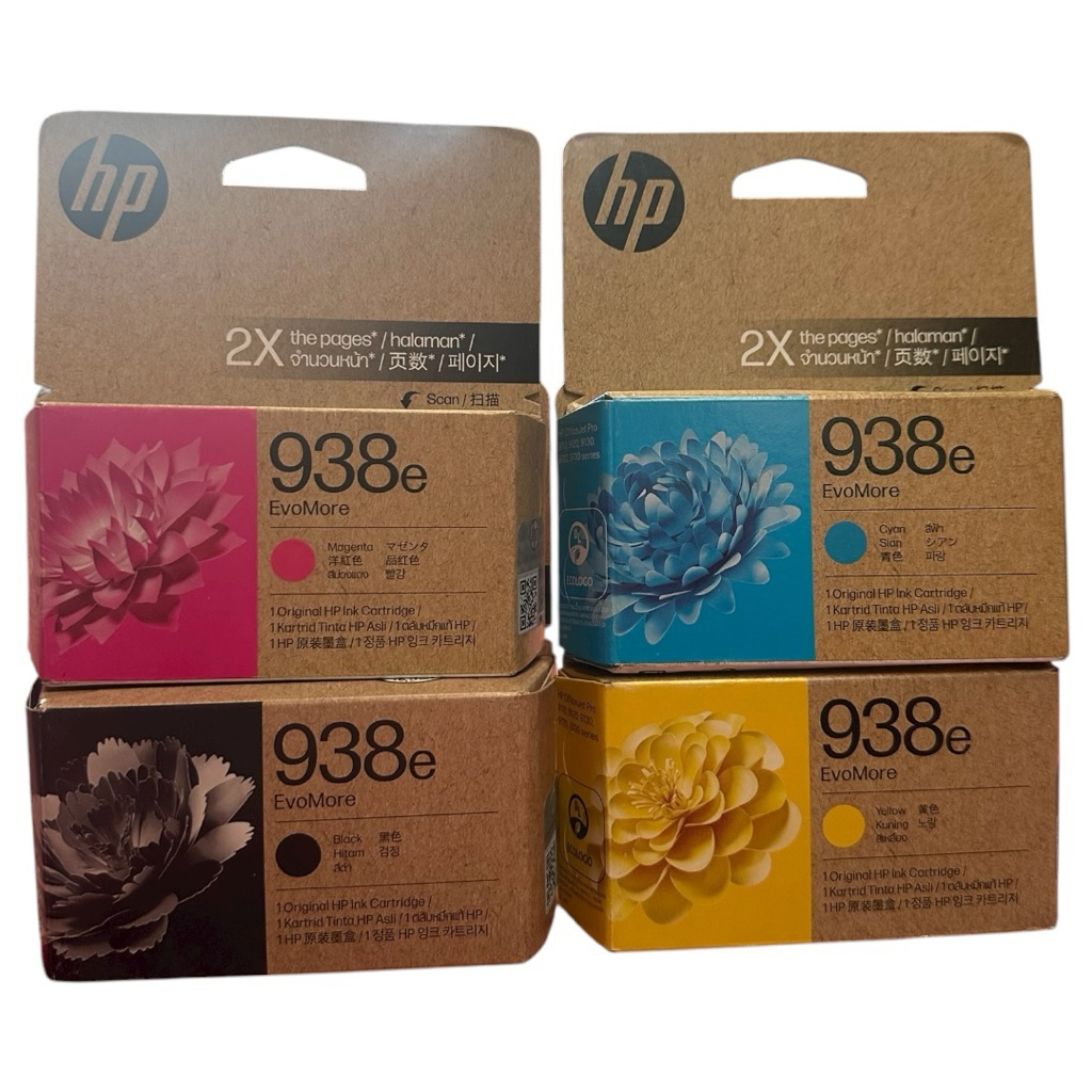 HP 938e Black  C M Y ตลับหมึกอิงค์เจ็ท สีดำ ของแท้ (2,500 แผ่น) สี1650แผ่น
