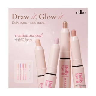 ODBO Dolly Eye Maker 0.5+0.2g (OD2036) โอดีบีโอ ปากกาดอลลี่อาย 2in 1 หัวซิมเมอร์เล็ก เขียนง่าย เขียนลื่น