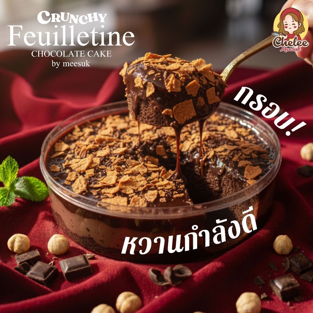 Crunchy Feuilletine Chocolate Cake by meesuk (330g.)