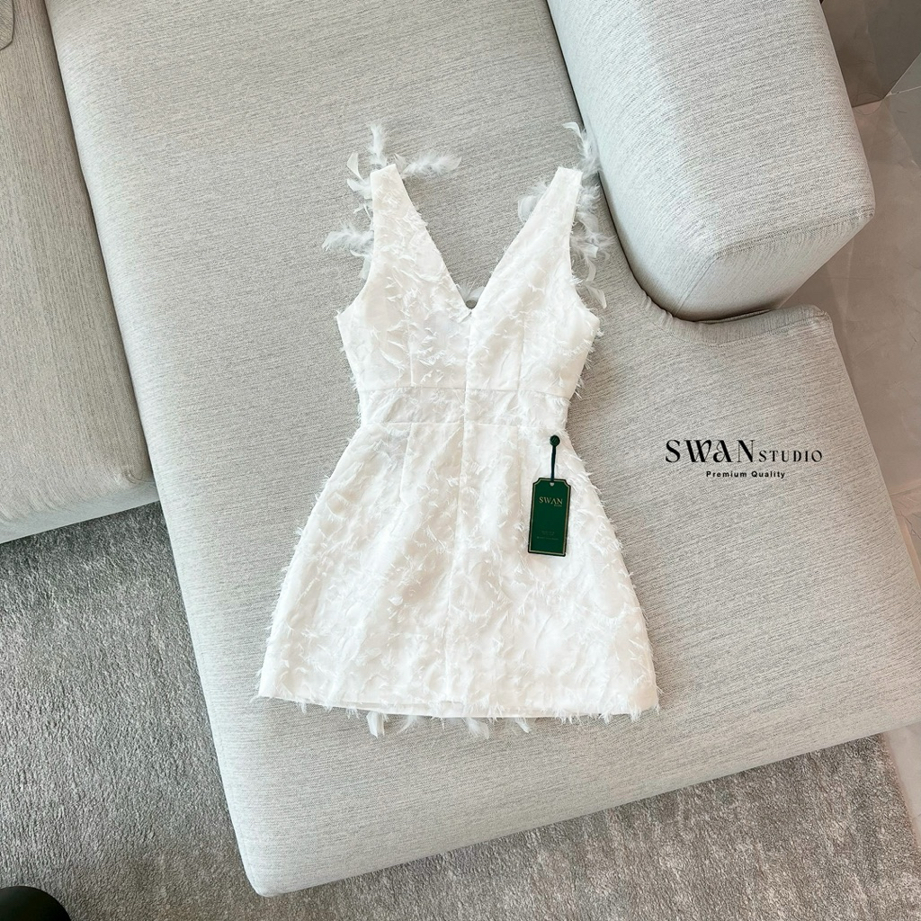 swan ปาร์ตี้วันเกิด ชุดขนนกสุดหรู สีขาวเจ้าหญิง - รูปที่ 2