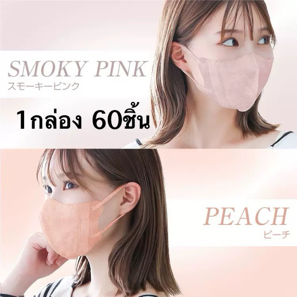 NANAKO หน้ากากอนามัยญี่ปุ่น หน้ากากแมสญี่ปุ่น 3ชั้น ไม่เจ็บหู ทรง3D กระชับ 1กล่อง60ชิ้น