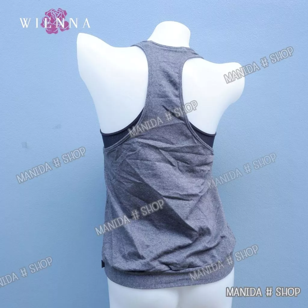 เสื้อออกกำลังกาย WIENNA รุ่น DH21001 ทรงสปอร์ต บราในตัว สีเทาเข้ม thumbnail 5
