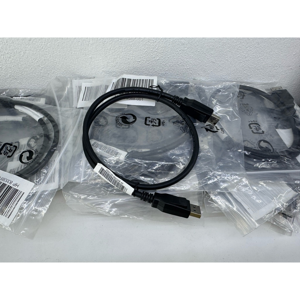 สาย dp port cable  ของแท้ อย่างดี hp ความยาว 75 cm 0.75 เมตร ใหม่ หนา สัญญาณดี 8k 4k 60hz 120hz 240h