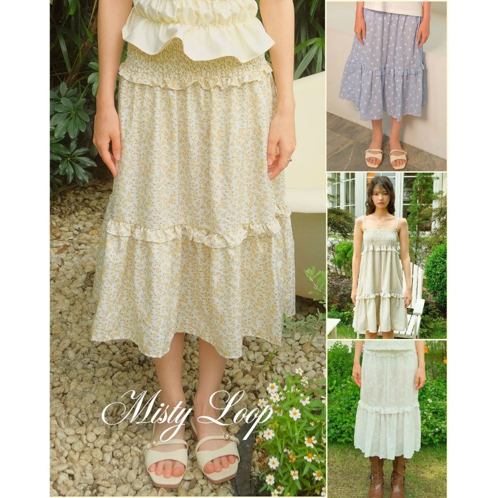 Jiwliw | Misty Loop 3 Style in 1 กระโปรง เดรส เกาะอก ใส่ได้ 3 แบบ ถอดสายได้