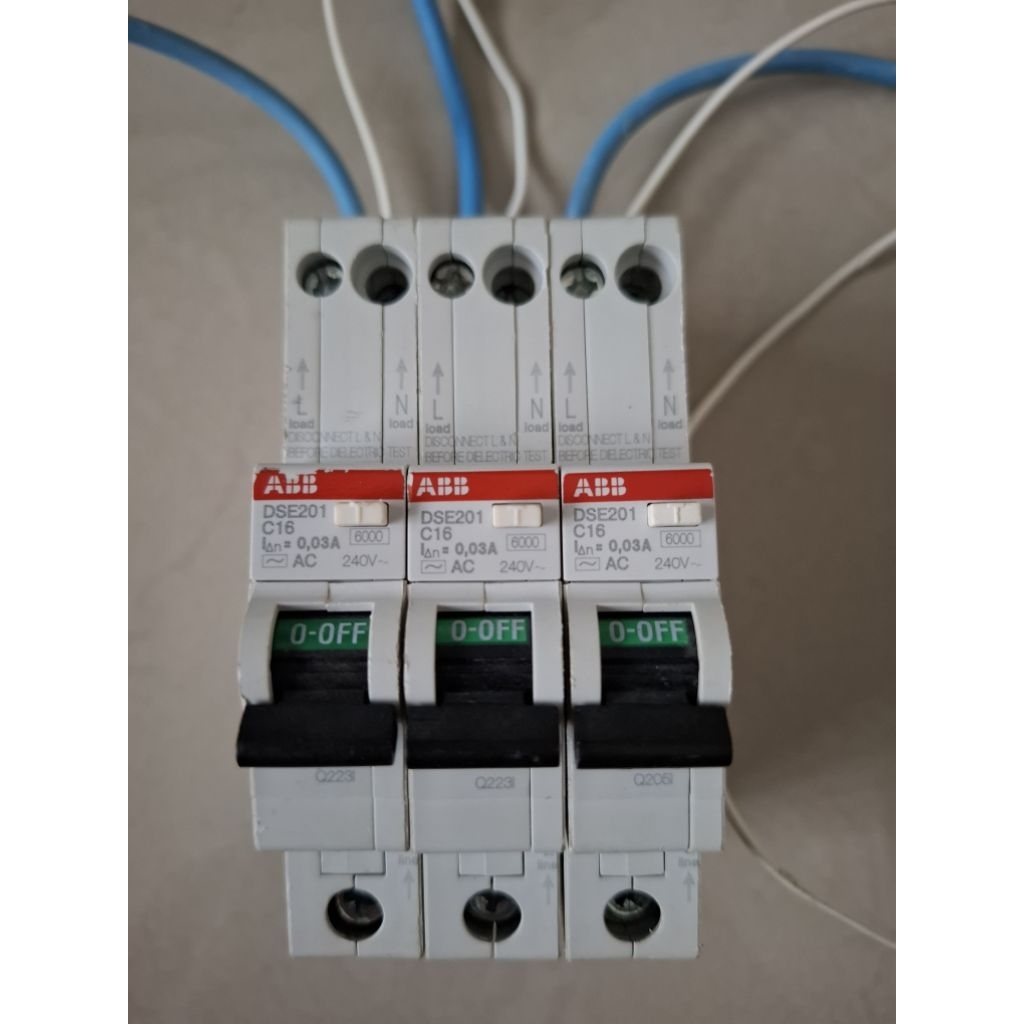 ABB RCBO ลูกย่อย มือ2 16A 30ma