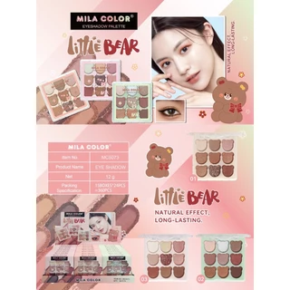 {24ตลับ} Mila Color Little Bear Eyeshadow Palette พาเลทน้องหมี เปล่งประกาย มอบดวงตาสดใส no.MC5073