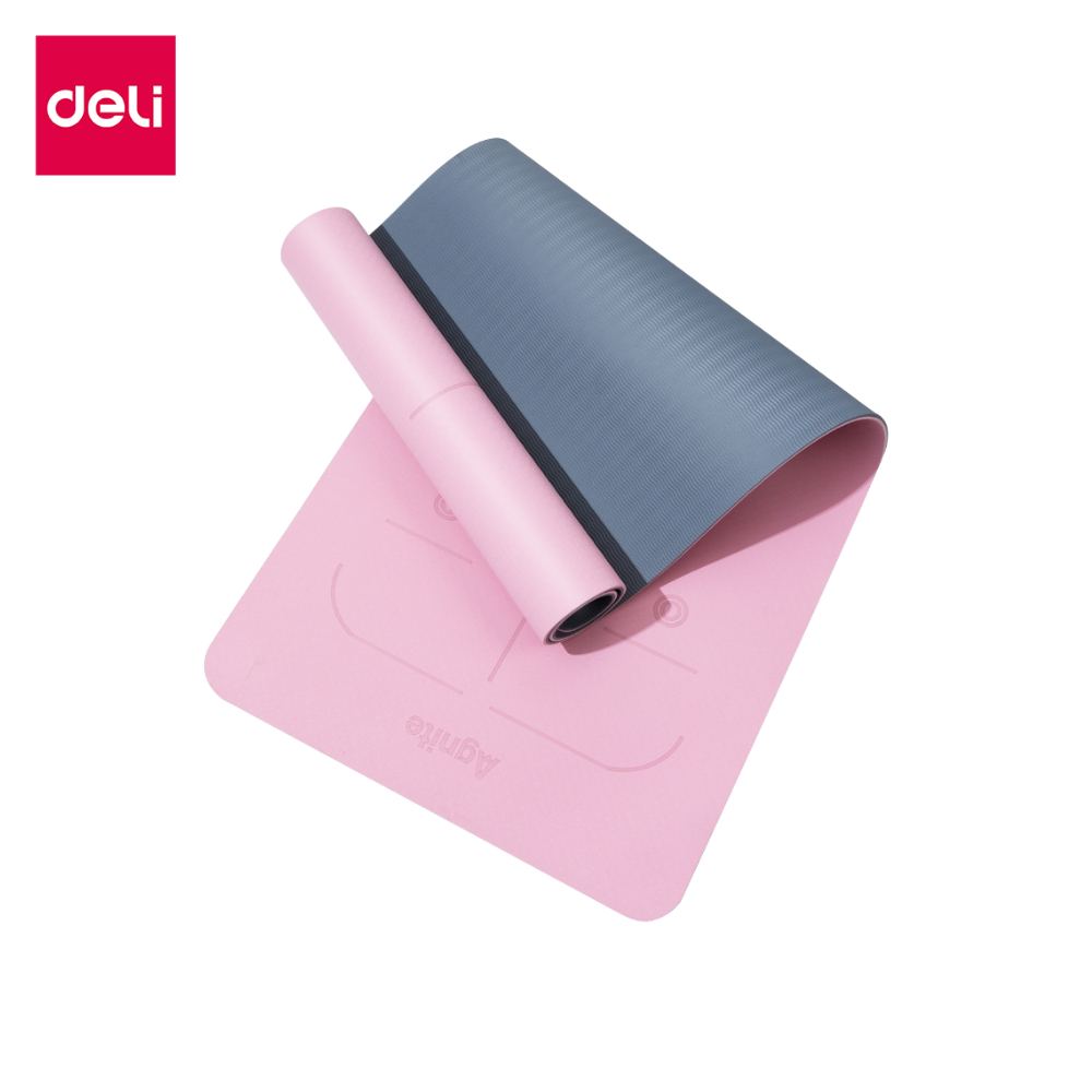 Deli เสื่อโยคะ NBR หนา 6-8mm ทูโทน กันลื่น รับแรงกระแทกได้ดี รุ่น ER206/ER207