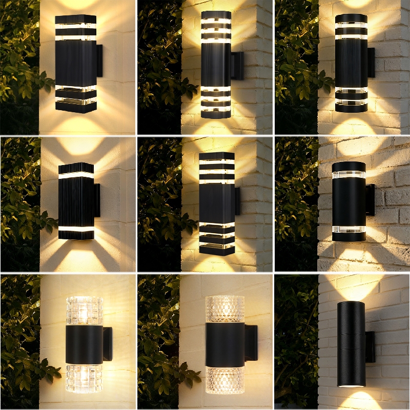 3สี หลอดไฟฟรี ไฟติดผนัง หลอดไฟ led E27 ไฟกิ่งกันน้ำ โคมไฟภายนอก สวน สวนติดผนังกลางแจ้งตกแต่งทางเดิน