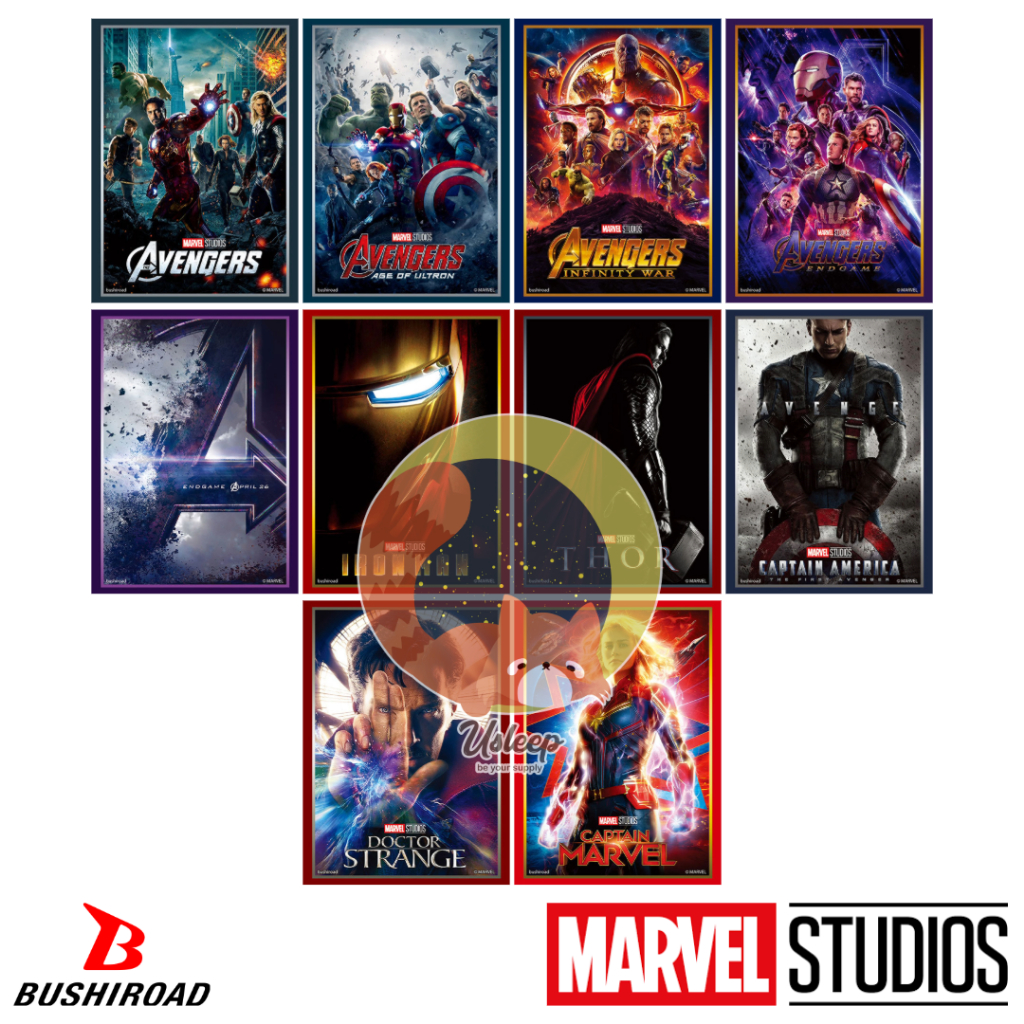 Bushiroad Sleeve MARVEL : Infinity Saga, Iron man, Thor, Captain America, Dr. Strange, Captain Marvel, Avengers