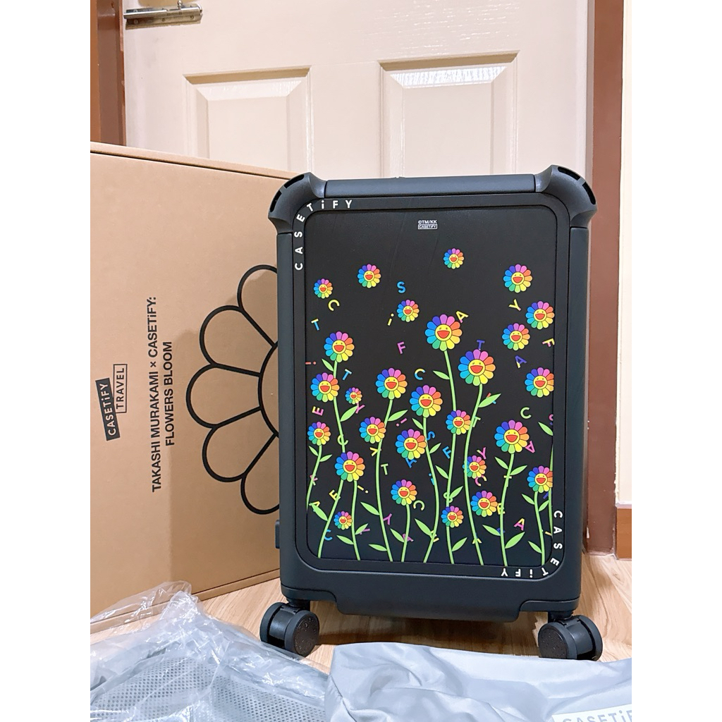 Casetify X Murakami FLOWERS FIELD (RAINBOW) CARRY-ON SUITCASE