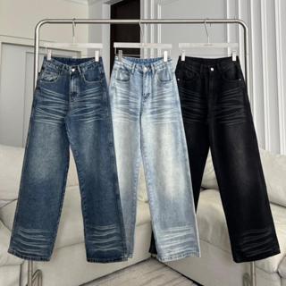 PTJ30237 กางเกงยีนส์ขายาวแต่งฟอกเฟด PROMTHONG