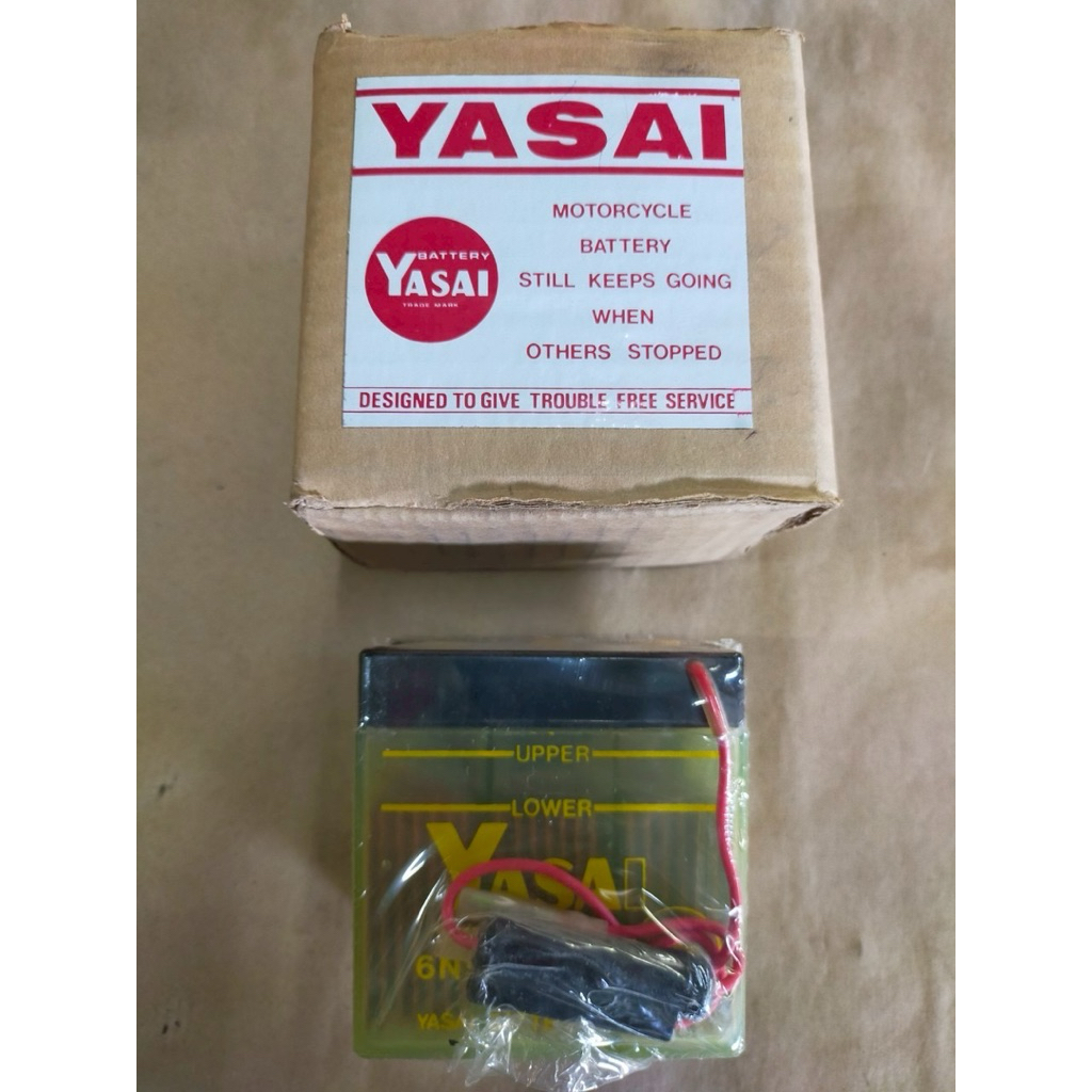 แบตเตอรี่ เดิมติดรถ 6V 4Aใส่ C50 C65 C70 Y80 V75 ของใหม่ ค้างสต๊อค