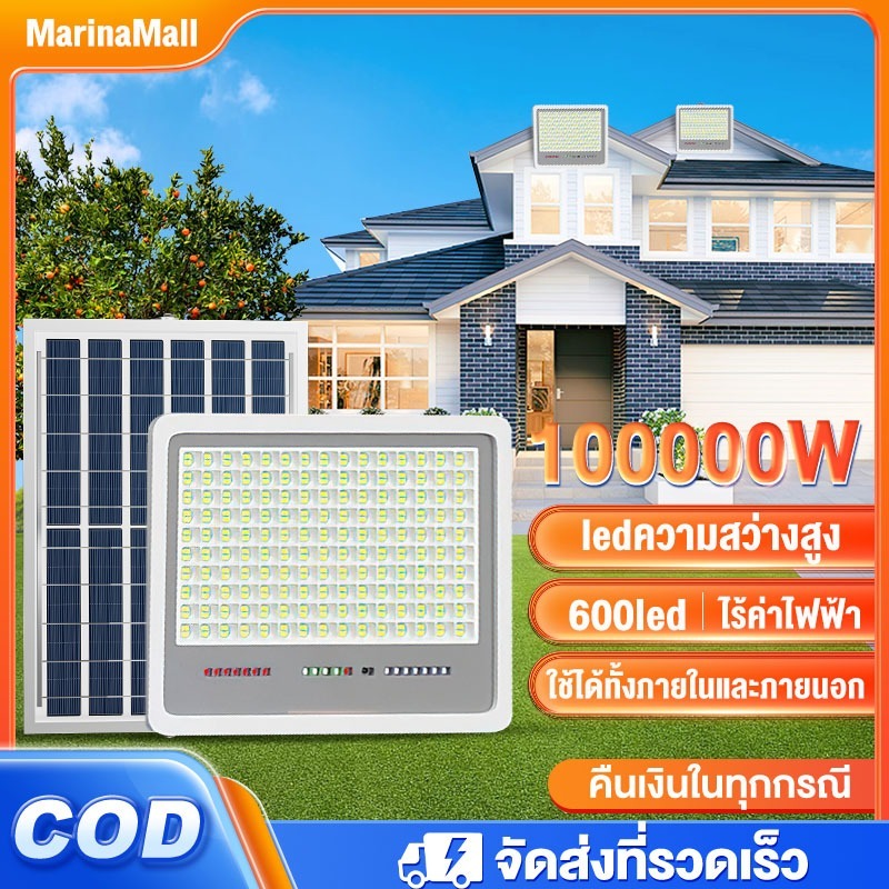 ไฟโซล่าเซลล์ กันน้ำ IP69 กันฟ้าผ่า รับประกัน 30 ปี พร้อมเซ็นเซอร์และรีโมท