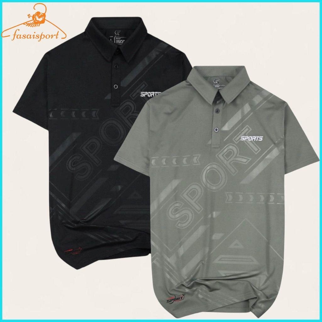 เสื้อโปโล ปักSports โทนสีสุภาพ ลวดลายกราฟฟิก เกรดพรีเมียม ใส่ได้ทั้งชายหญิง เนื้อผ้าโพลีเอสเตอร์ คุณภาพสูง