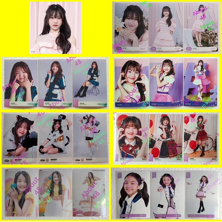 โมเน่ต์ BNK48 (1) Photoset คอมพ์ Colorcon Wink Green Flash First Rabbit Monet Bnk รุ่น3 (1) Comp