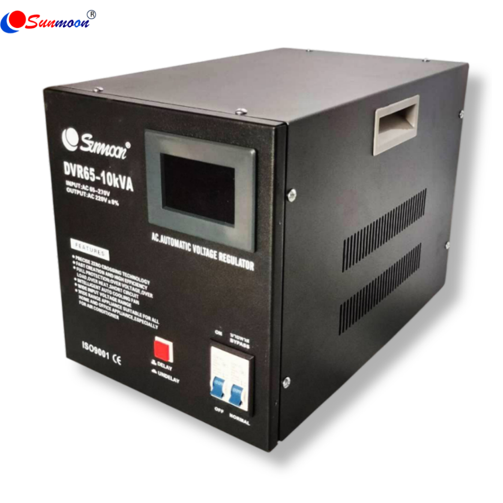 SUNMOON DVR65 10KW/10000W/45A เครื่องปรับแรงดันไฟฟ้าอัตโนมัติ กันไฟตก-เกิน ปรับแรงดันไฟ
