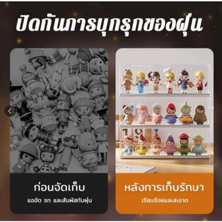 Pop Mart ป๊อปมาร์ท ฟิกเกอร์ อคริลิค ชั้นวางโมเดล กล่องฟิกเกอร์ กล่องใส ตู้โชว์โมเดล สามารถวางซ้อนกันได้ ป้องกันฝุ่น