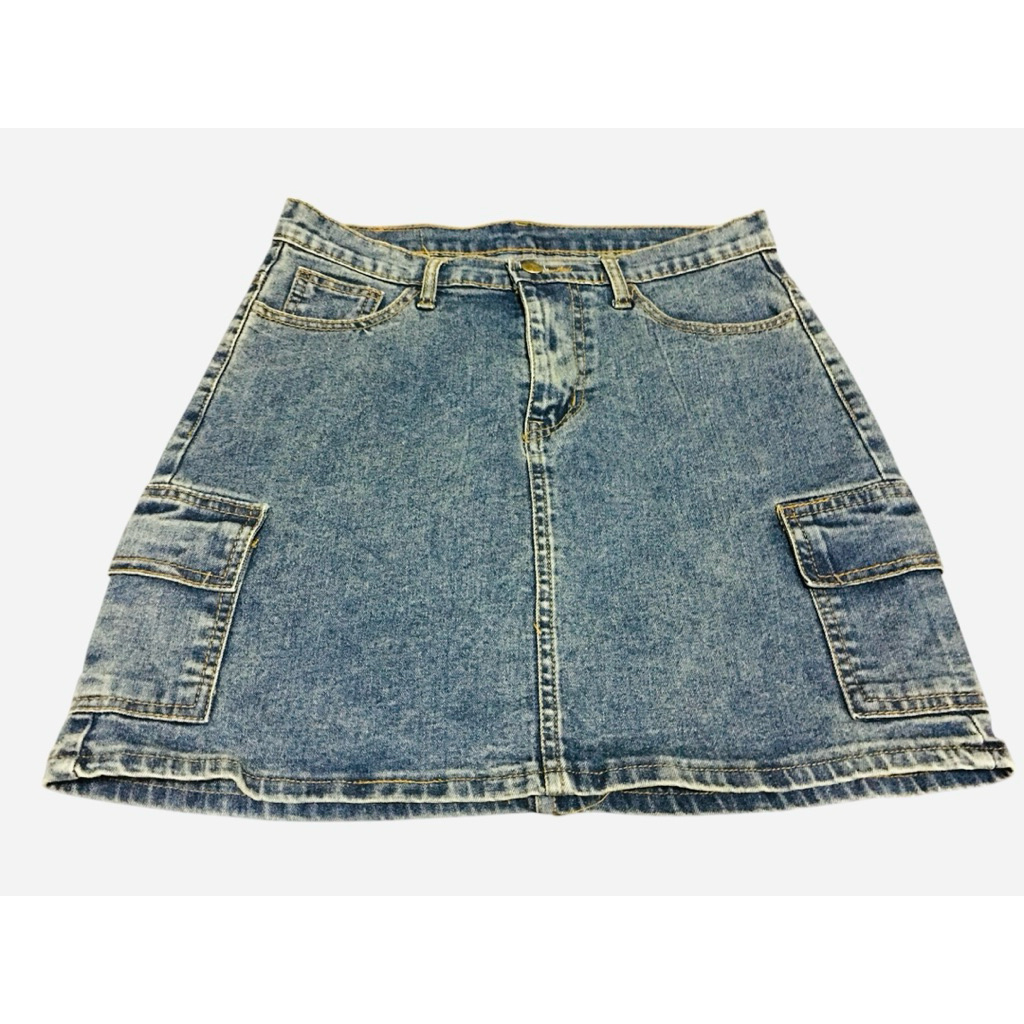 P13 กระโปรงยีนส์ คาร์โก้