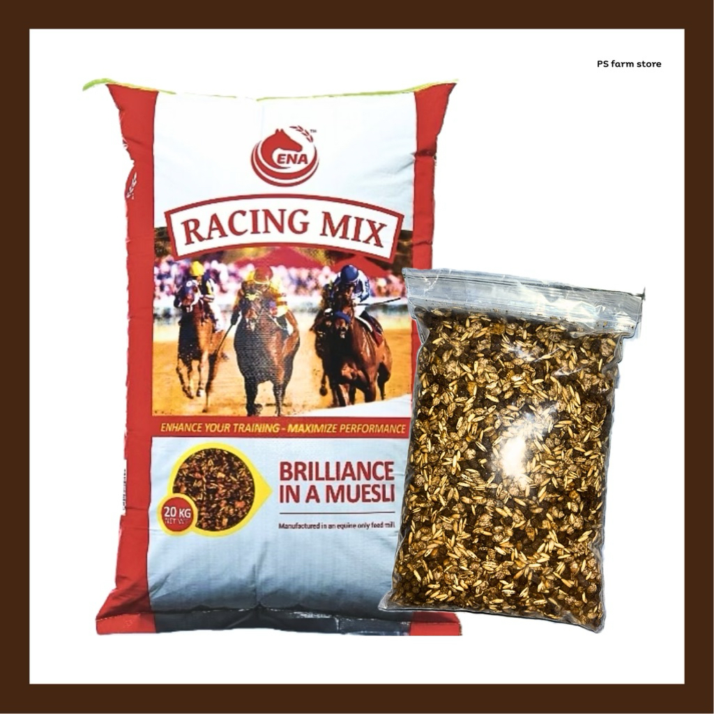 (แบ่งขาย 1 กก.) ENA Racing Mix อาหารม้าแข่ง เพิ่มความฟิต แข็งแรง ให้พลังงานสูง