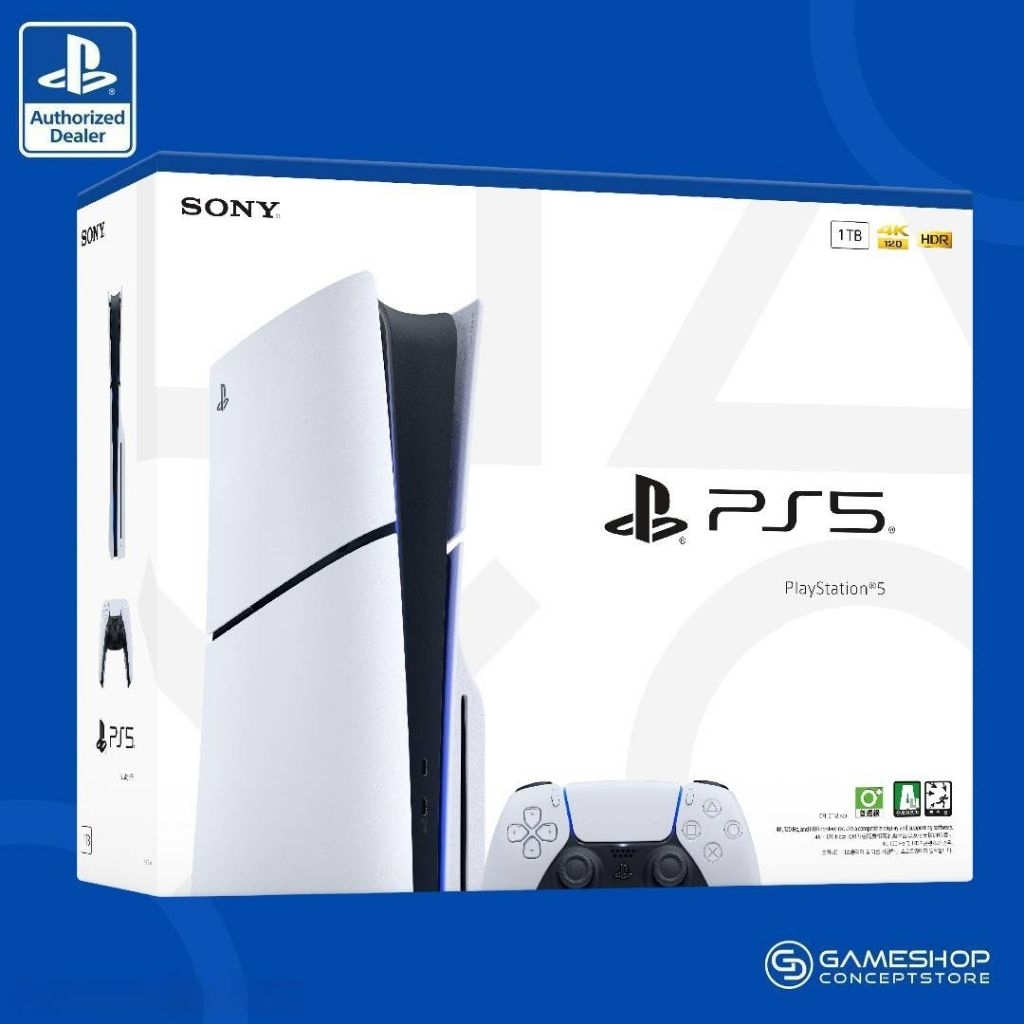 [ส่งด่วนพร้อมของแถม] PlayStation : NEW PS5 Disc Console Slim รุ่นแผ่น CFI-2118A01 ประกันศูนย์ Sony ไทย 15 เดือน