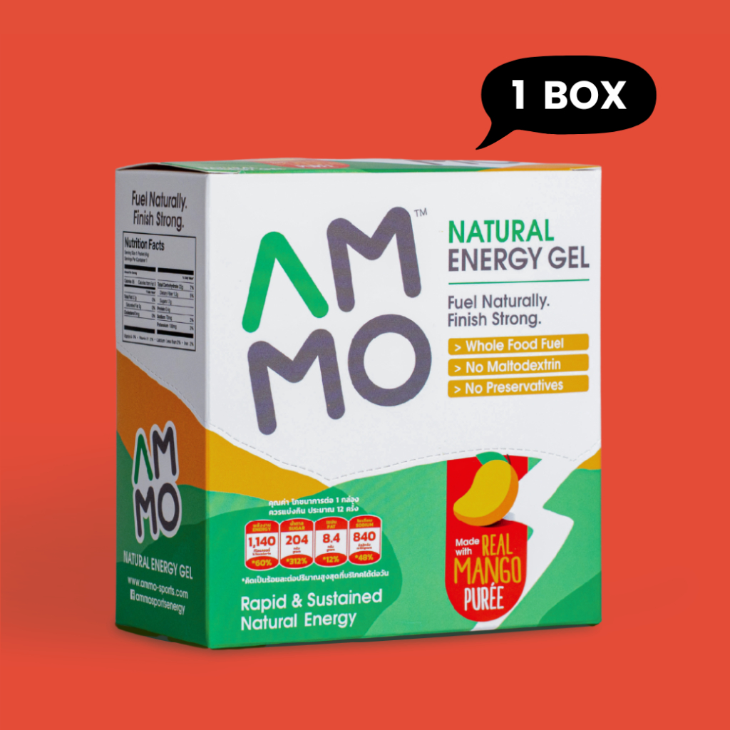AMMO Natural Energy Gel : รสมะม่วง (แพค 12 ซอง)