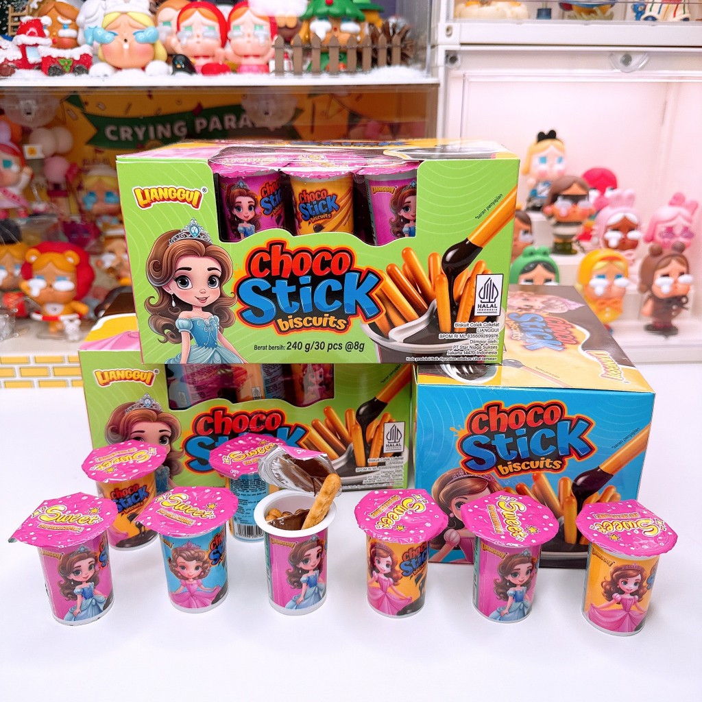 Choco ถาดและแบบกระปุก ขนมปังเเท่งบิสกิต จิ้มช็อกโกแลต 1 กล่อง 30 ชิ้น