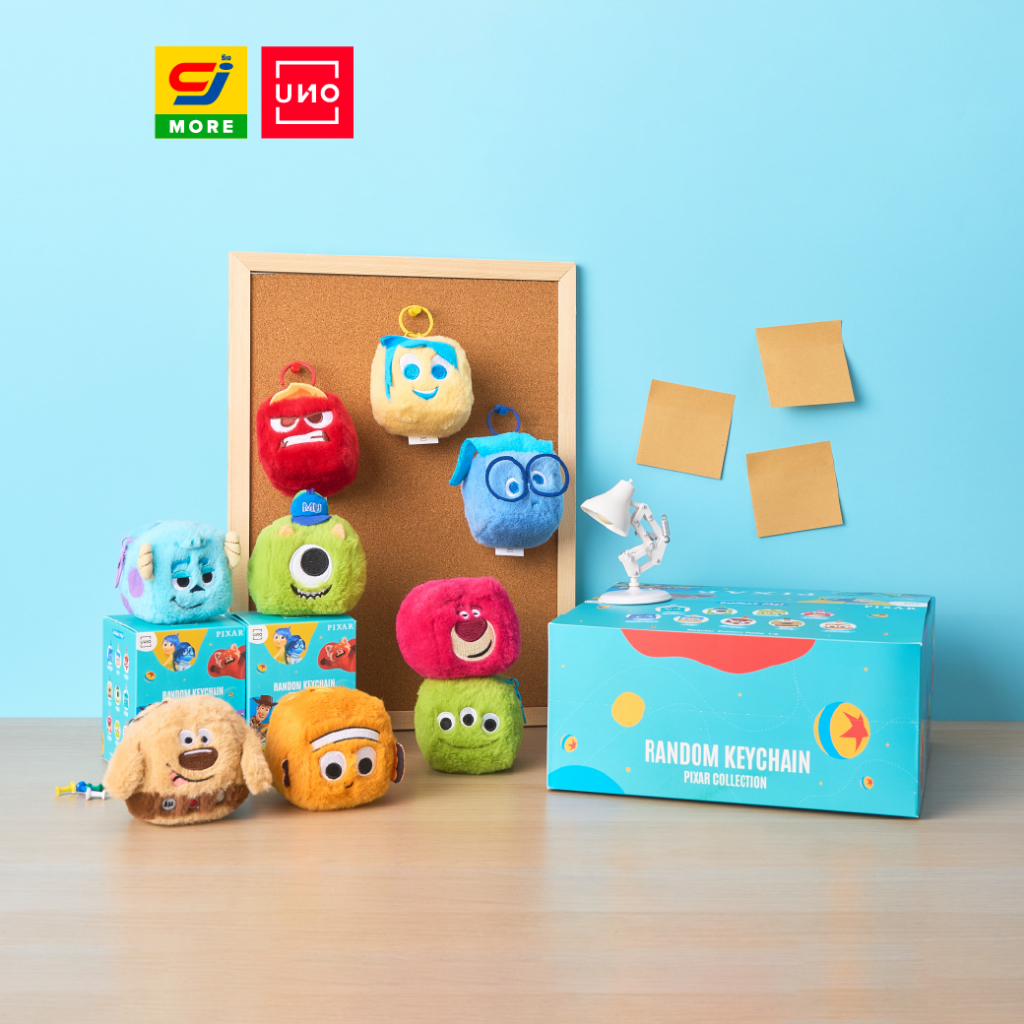 UNO กล่องจุ่มพวงกุญแจตุ๊กตา Disney Pixar ลิขสิทธิ์แท้ (1 กล่อง)