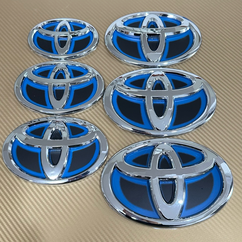 โลโก้* TOYOTA พื้นสีฟ้าไฮบริด ราคาต่อชิ้น