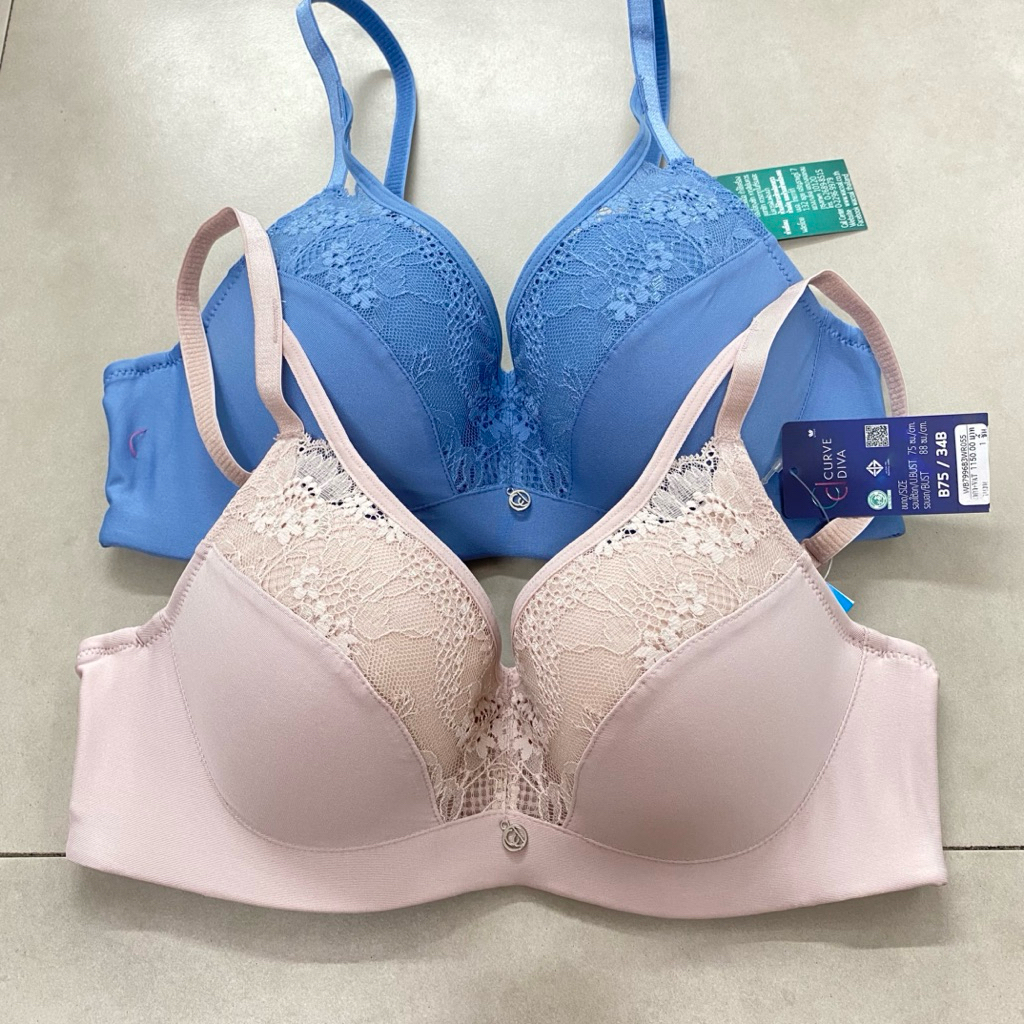 WACOAL CURVE DIVA บรามีโครงเก็บกระชับ สาวคัพใหญ่ รุ่น WB7996/WQ1868