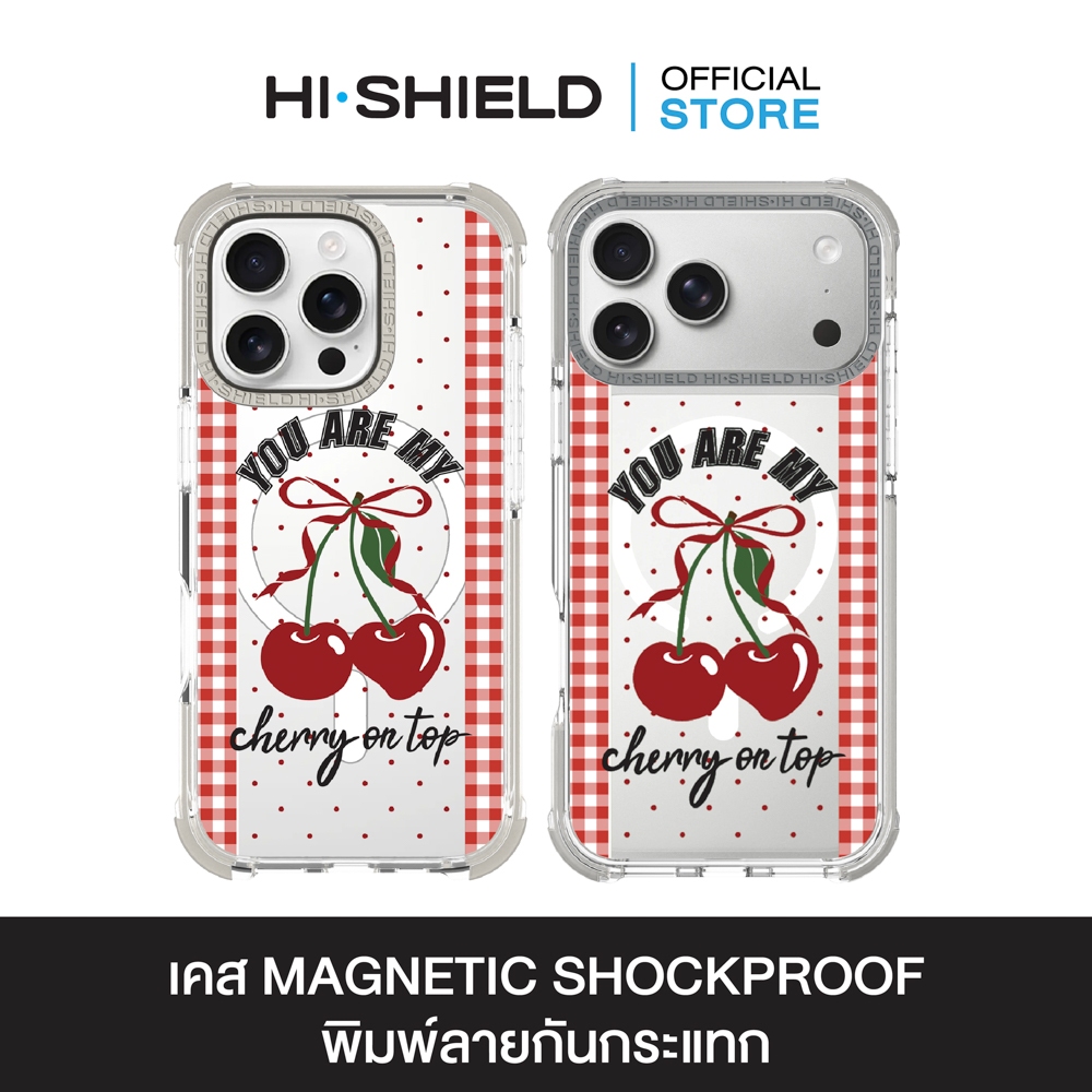 HI-SHIELD Magsafe Shockproof Case รุ่น Polka Dot S190 [iPhone17/iPhone16/iPhone15/iPhone14] - เคสแม่เหล็ก