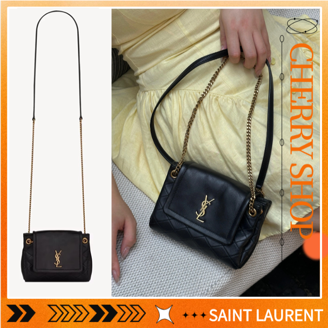 🍒Saint Laurent mini NOLITA crossbody bag กระเป๋าสะพายข้างผู้หญิง กระเป๋า YSL