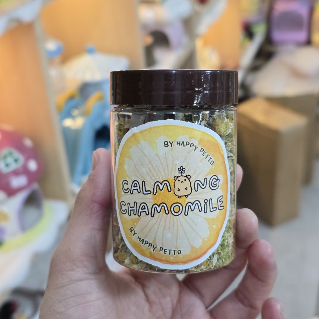 ดอกคาร์โมมายด์ออร์แกนิก สำหรับสัตว์เลี้ยง ดอกไม้แฮมสเตอร์ ช่วยให้น้องๆผ่อนคลาย มีกลิ่นหอม ขนาด 10 กรัม
