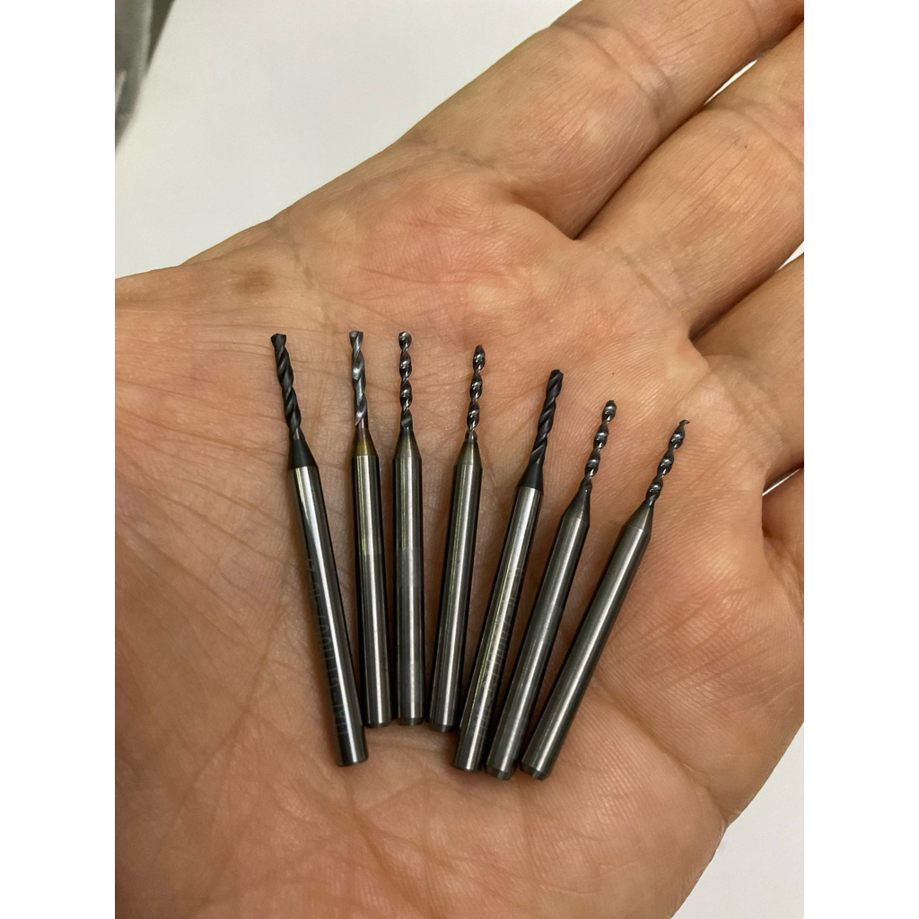 สว่านคาร์ไบย์ TTAT แกน 3mm.ขนาด 1.2mm.1.3-,1.4 ถึง1.5mm. คมเจาะยาว10mm.ความยาวทั้งตัว40mm.แข็งแกร่ง ขายเป็นตัว ตรงปก