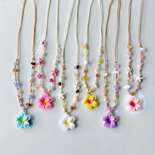 Sebofficial | สร้อยคอเชือกเทียน สร้อยใส่ไปทะเล สร้อยคอจี้เปลือกหอย ลูกปัด หินธรรมชาติ