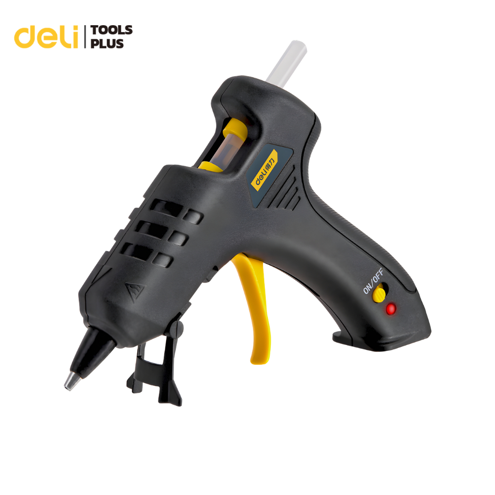Deli ปืนยิงกาวแท่ง ปืนกาวไฟฟ้า สำหรับแท่งกาว 7mm สายไฟยาว 1M 40W มีสวิตซ์เปิดปิด Hot Melt Glue Gun