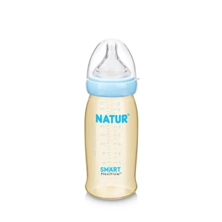 [1 ฟรี 1] NATUR เนเจอร์ ขวดนม ขวดนมสมาร์ท จุกนิ่มหลายรู PES 9oz
