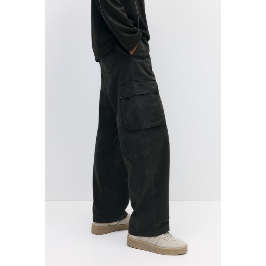 H&M(เอชแอนด์เอ็ม) กางเกงคาร์โก้ทรงสบาย Men Relaxed Fit Cargo trousers 1314121_1 - รูปที่ 2