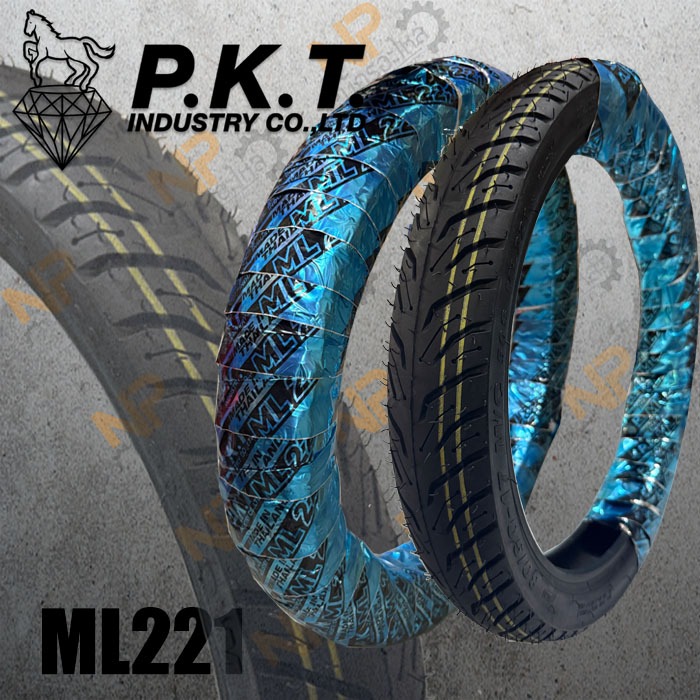 ยางนอก PKT ไม่ใช้ยางใน (TUBELESS) ขอบ 17 ลาย ML221