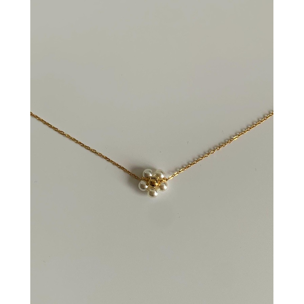 สร้อยสเตนเลสสตีล water proof, long lasting กันน้ำกันเหงื่อ HER OBJECTIVE_ HER LAYLA FLOWER NECKLACE