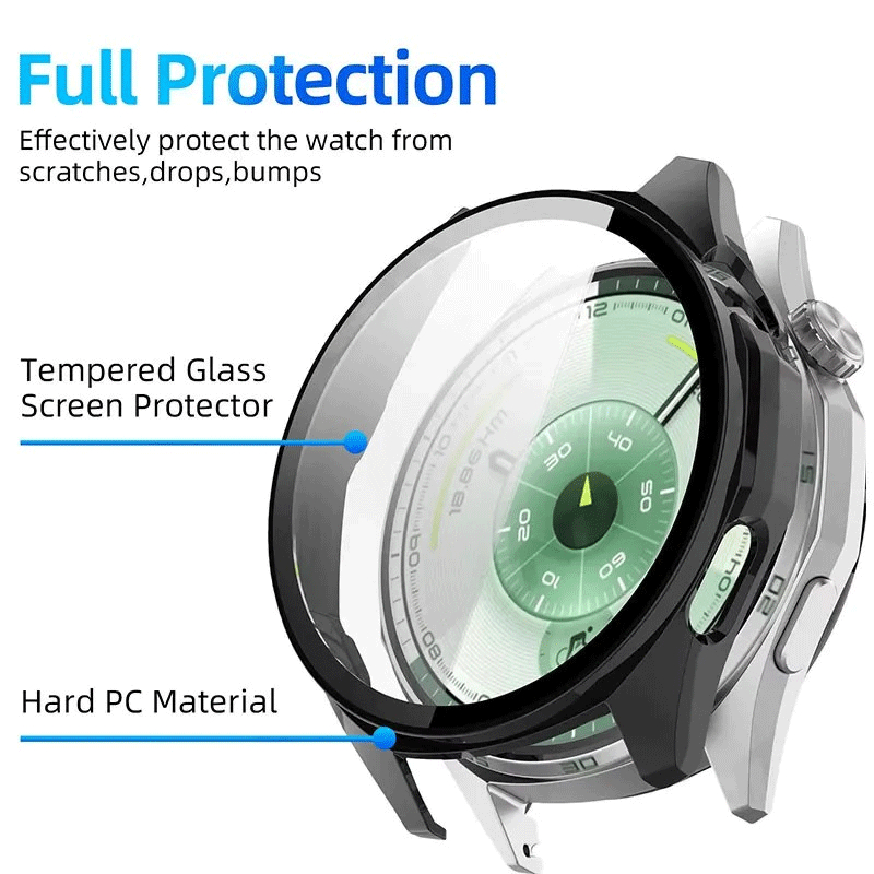 เคส PC แข็งพร้อมกระจกสำหรับ Huawei Watch GT6 41 มม. GT6 Pro 46 มม. ฟิล์มกันรอยแบบเต็มจอ ป้องกันรอยขีดข่วน สำหรับ ราคา ถูกที่สุด ดีลบีเคเค แกลเลอรีภาพที่ 6