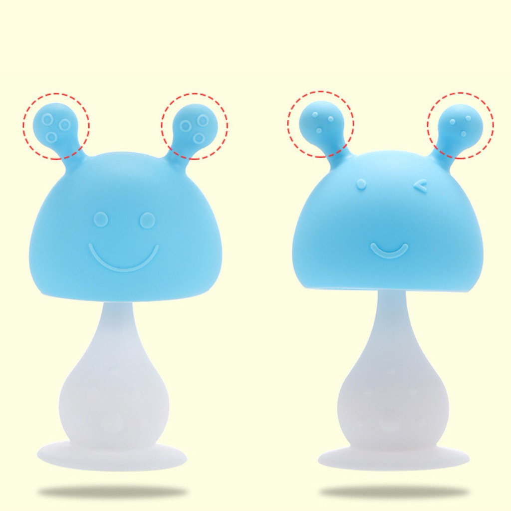 ยางกัดหัวเห็ดสำหรับเด็ก มีเสียงกรุ้งกริ้ง มีกล่องแถมฟรีให้ ของเล่นเด็ก เห็ดมีเสียง - รูปที่ 7