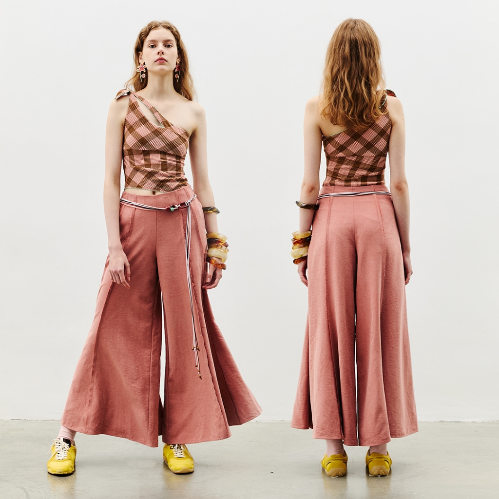 APRILPOOLDAY LAYLA FLARED PANTS SOLID