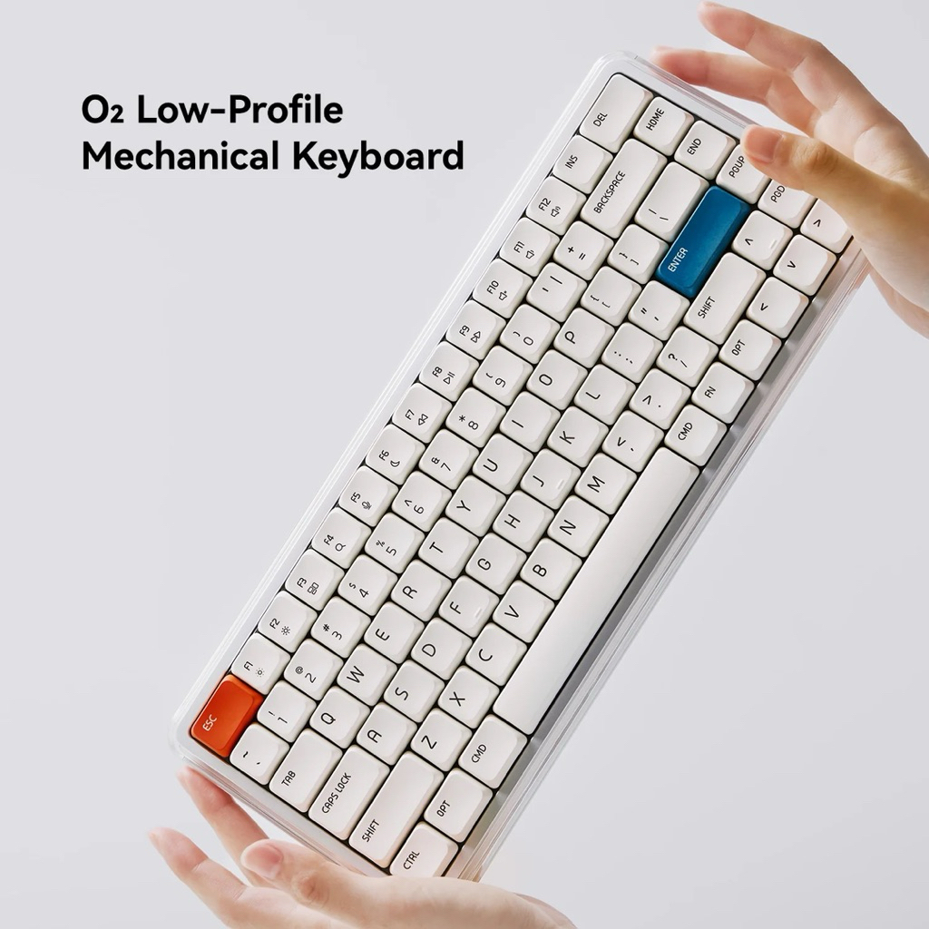 MelGeek O2 Low Profile Mechanical Keyboard เชื่อมต่อไร้สาย