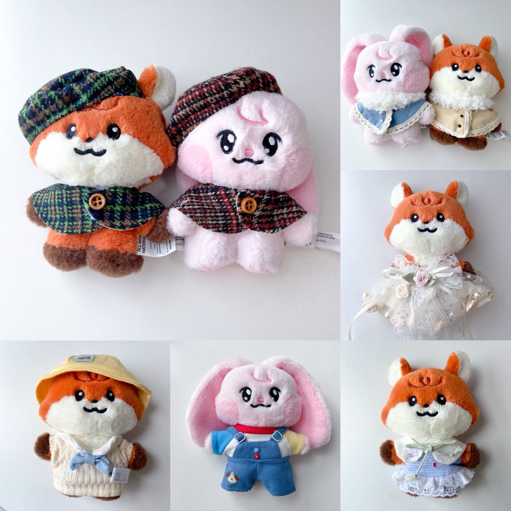 ♡ พร้อมส่ง | (🚨ตัวโชว์) bunny & doll cloth ชุด เสื้อผ้า หมวก น้องกระต่าย ชุดตุ๊กตา 10 cm