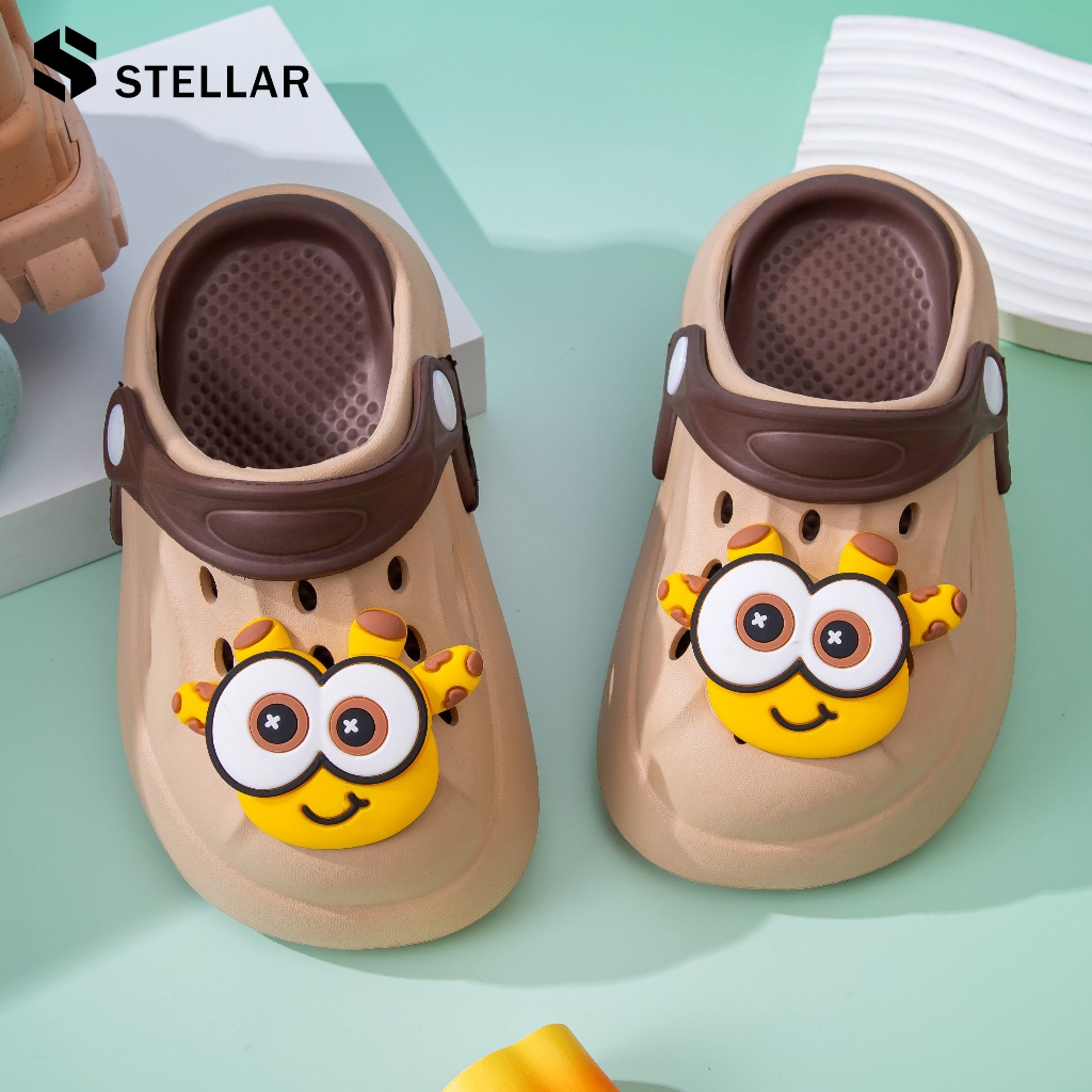 STELLAR รองเท้าแตะเด็กฤดูร้อนรองเท้าแตะหัวปิดลายการ์ตูนกวาง น่ารักพื้นนิ่มกันลื่น เด็กชายเด็กหญิง - รูปที่ 5