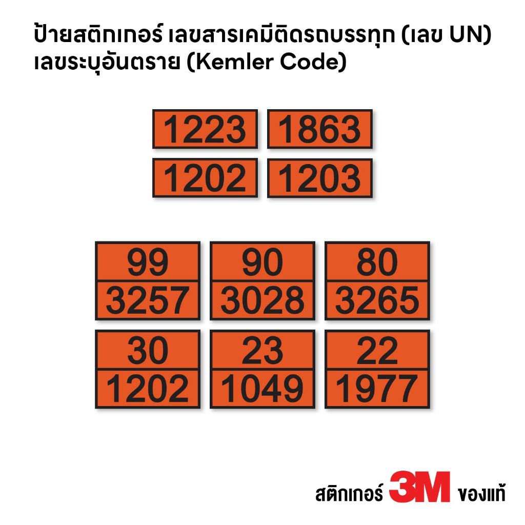 (N429) ป้าย เลขสารเคมีติดรถบรรทุก เลข UN สติกเกอร์ PVC 3M งานพิมพ์ กันน้ำ ทนแดด สินค้าคุณภาพ