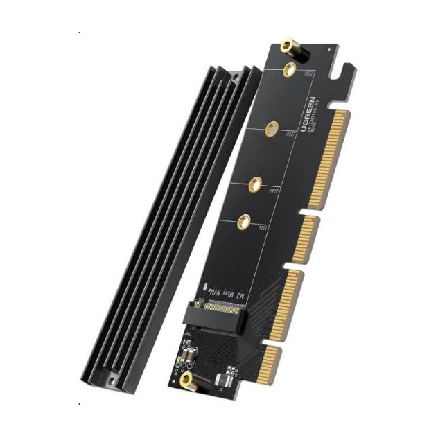 UGREEN 30715 NVMe PCIe Adapter, M.2 SSD to PCIe 4.0 X16/X8/X4 Card with Heat Sink, M.2 PCIe Adapter