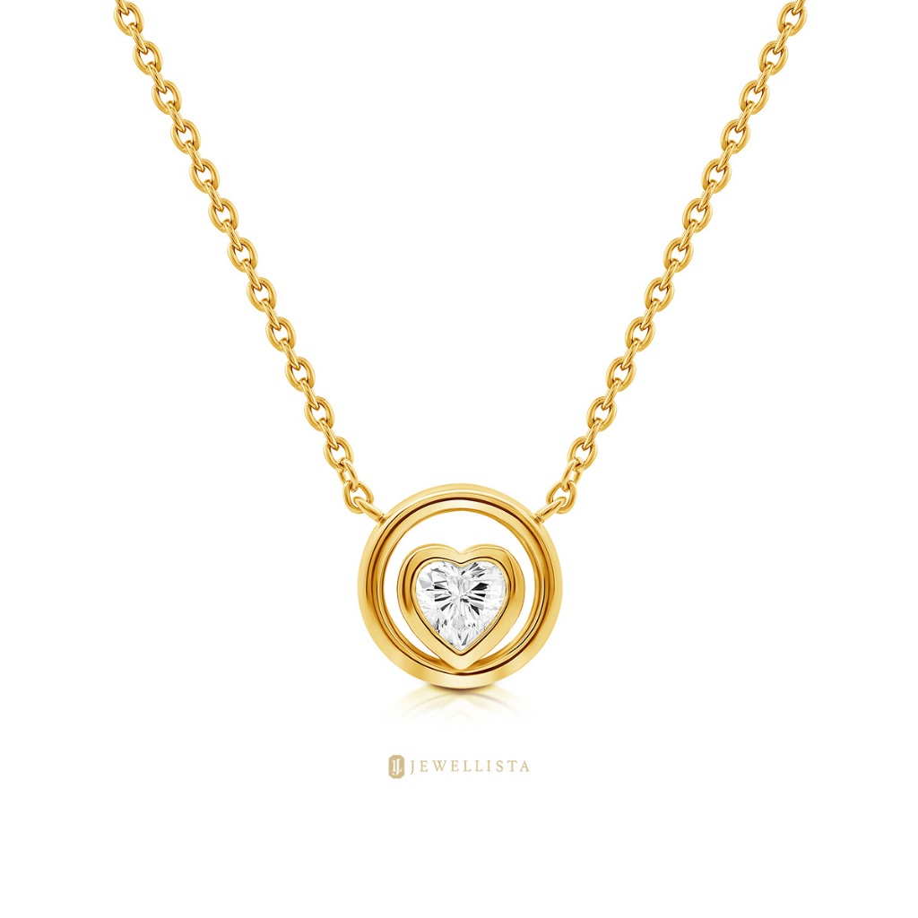 Jewellista จี้พร้อมสร้อยคอเงินแท้ 925 ประดับพลอย CZ รุ่น Corin