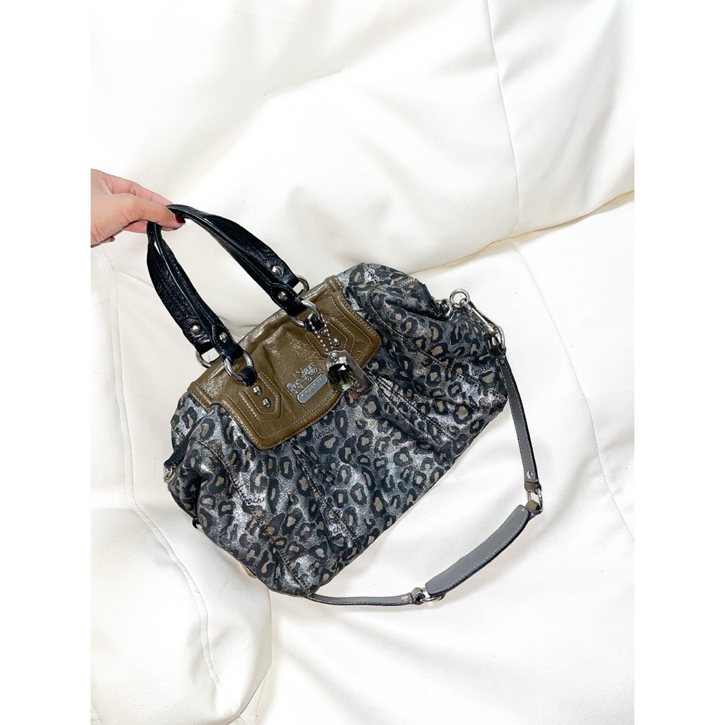 (Used) AUTH Vintage Bag | Coach Madison Ocelot Leopard Print Small Bag